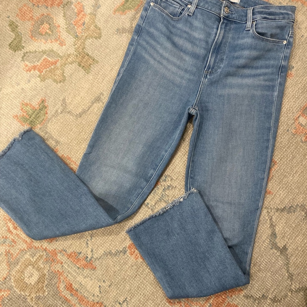 PAIGE Light Blue “Claudine” High Rise Ankle Jeans 28